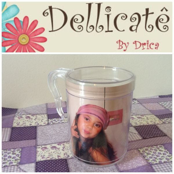 Caneca acrílica com foto personalizada