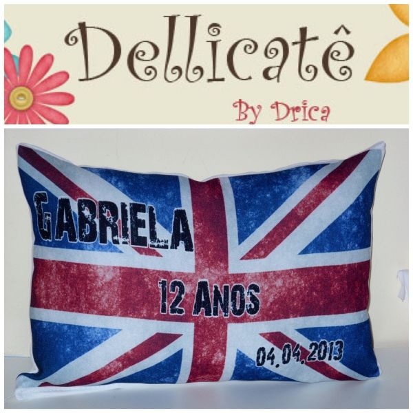 Almofada personalizada aniversário Inglaterra